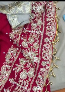 Maroon &amp; Grey Embellished Salwar Kameez🎀