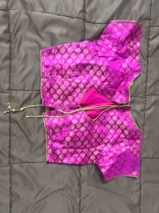 Vibrant Pink Brocade Blouse