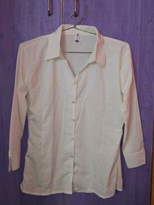 White Formal Shirt for Women – Size: L
