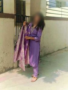 Beautiful Lavender Kurta Set with Dupatta