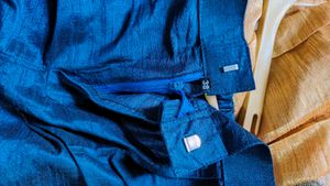 Cream Koti With Navy Blue Kurta &amp; Pajama