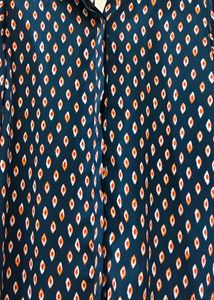 Patterned Button-Up Shirt for Her