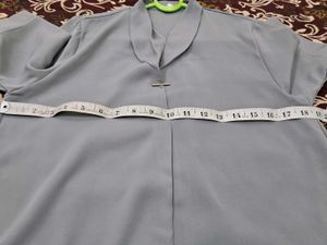 Elegant Grey Short Sleeve Top