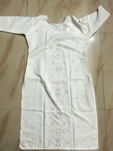 White Embroidered Kurta