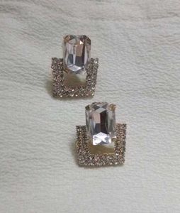 Elegant Square Crystal Earrings