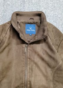 Men's Brown Suede Bomber Jacket