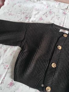 Chic Black Knit Cardigan