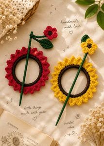 Viral Crochet Bun Pins 🌻🌷🩷