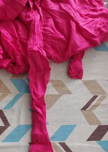Vibrant Pink churidars pure silk