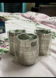 Stainless Steel Serving Bowls &amp; Glasses Set combo