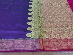Banarsi Silk Saree Plain Border Pallu Sare