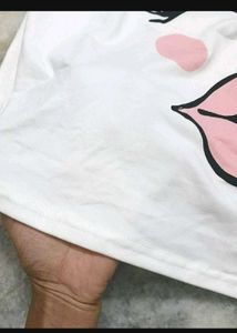 Cute Korean Graphic Crop Top