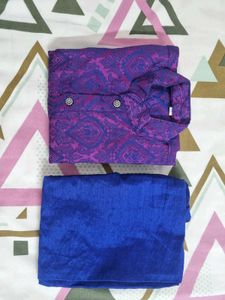 Boys' Purple Kurta Pajama Set