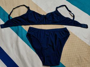 Navy Blue Bra and Panty Set