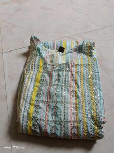 Embellished Striped Kurta