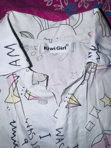 Pure cotton Cute Kiwi Girl Pajama Top