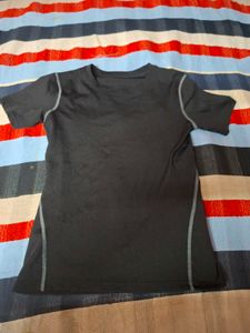 Fitted Black Short Sleeve Gym T-Shirt