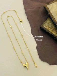 Gold Heart Pendant Necklace