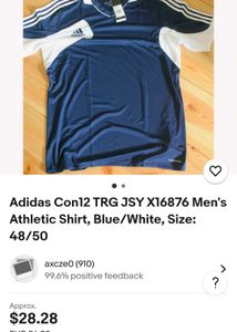 Adidas Navy Blue V Shape T Shirt