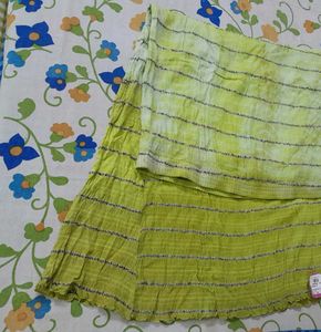 Shaded Lime Green Long Skirt