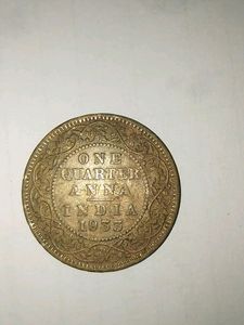 One Quarter Anna 1933 (GEORGE V KING)
