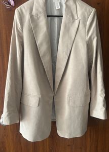 Beige linen H&amp;M Blazer