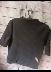 SHEIN BRANDED Chic Black Button-Up Top and shirt