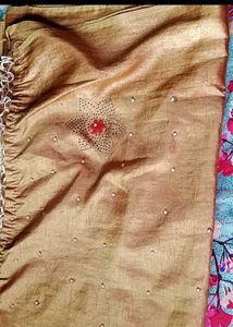 Elegant Golden Saree with blouse