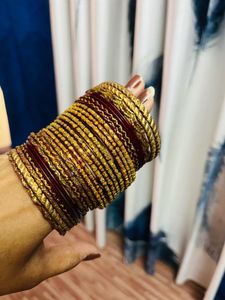100 Bangles Set metals and glass