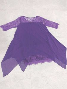 Elegant Purple Lace Gown