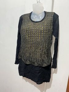 Sparkly Black &amp; Gold Top