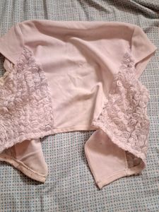 Elegant Embellished White Open Front Vest