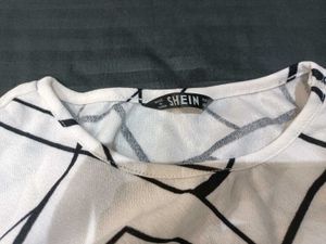 Stylish White Patterned Top