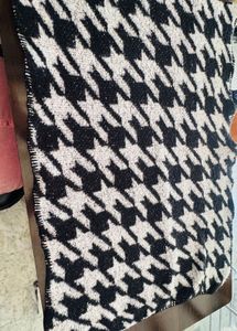 Black &amp; White Patterned Scarf