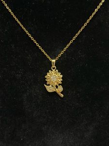Sunflower Charm Necklace