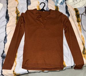 Long Sleeve Collared Top