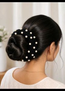 Chic Black Pearl Scrunchie
