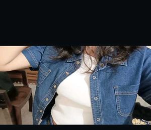 Classic Denim Short-Sleeve Shirt