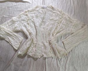White Retro Cardigan