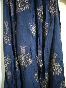 Navy Blue Printed Kurta