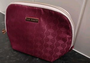 Ted Baker Burgundy Cosmetic Pouch