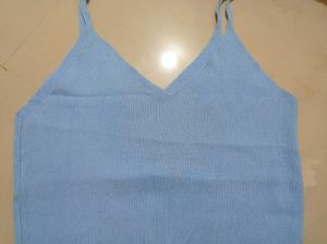 Cute Blue Knit Cami Top