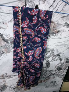 Navy Blue Paisley👗 Print Dupatta