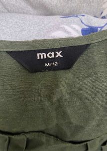 Olive Green Button-Up Top