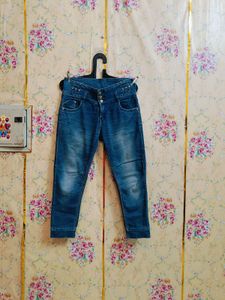 🇳🇿💫🎀Stylish High-Waisted Blue Denim Jeans