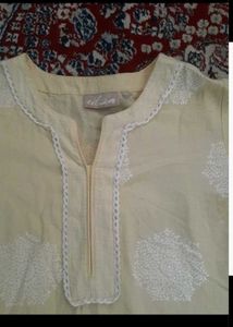 Yellow Chikankari Kurta