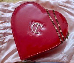 Charlotte tilbury Red Heart Shaped Sling Bag