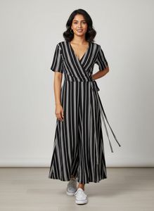 Striped Wrap Dress