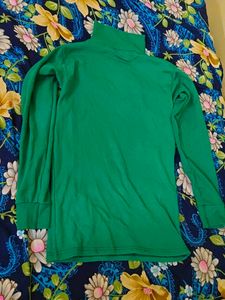 Emerald Green Turtleneck Top