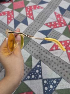 Cool Cute Yellow Bear Round Sunglasses